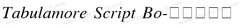 Tabulamore Script Bo字体转换